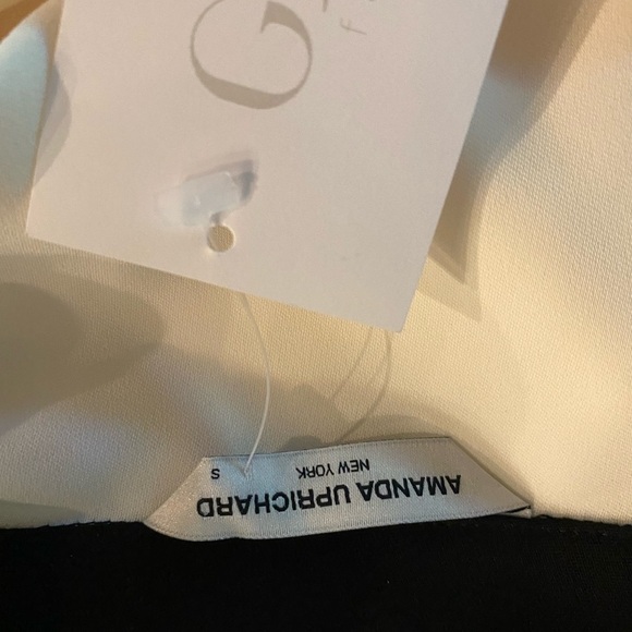 Amanda Uprichard Bel Aire Silk Blouse – Cream & Black • Polished Pearl Buttons • - Picture 6 of 7